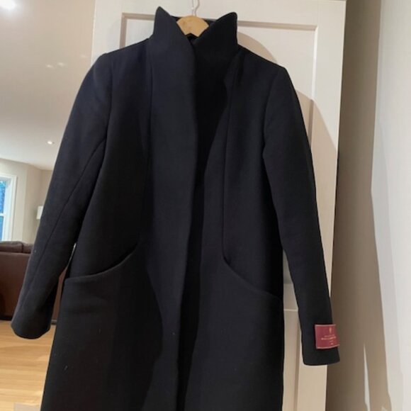 Gorgeous Aritzia Wilfred Wool Cashmere Cocoon Coat – Black – Size Large - Picture 3 of 14